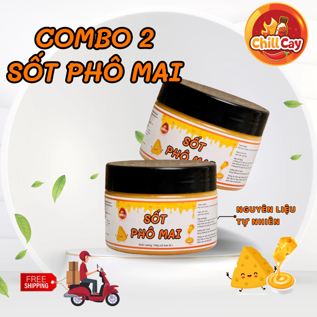 COMBO 02 Sốt phô mai 150gr CHILLCAY sốt chấm gà rán, đồ chiên, trộn mỳ ý, chấm đồ nướng SIÊU NGON