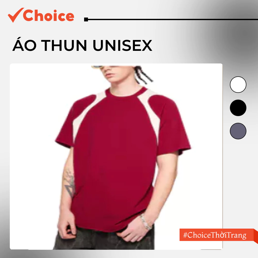 [Choice] Áo Thun HT41 Phối Tay Kẻ, Kiểu Dáng Trẻ Trung, Chất Vải Cotton