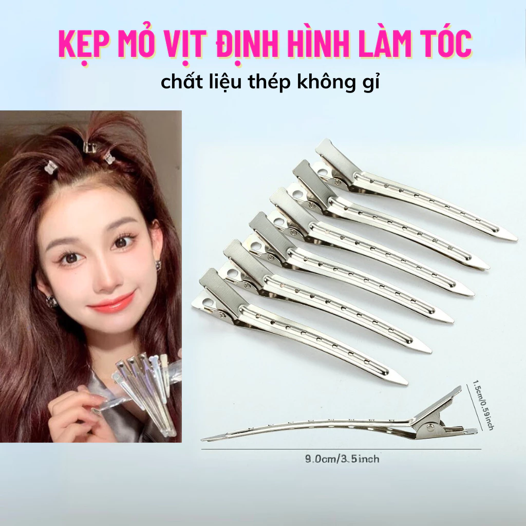 Kẹp Mỏ Vịt Làm Tóc Định Hình Cố Định Tóc Chuyên Nghiệp