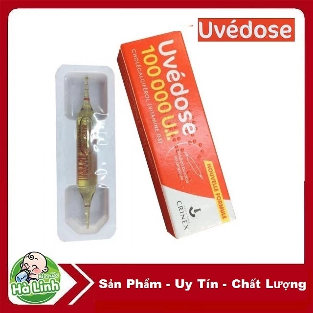 VItamin D3 1 liều 3 tháng Uvedose Pháp dành cho bé trên 18 tháng, hàng chuẩn Pháp, D3 liều cao của Pháp