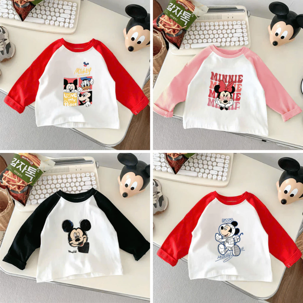 Áo thun tay dài bé trai , bé gái ELIOKIDS , áo dài tay cho bé trai chất cotton đi học từ 7kg-32kg.
