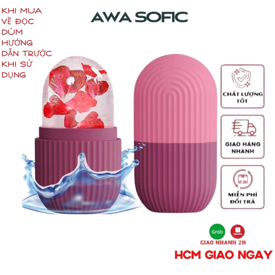 Mặt nạ đá massage Cao Cấp giảm bọng mắt, se khít lỗ chân lông săn chắc da -Khay đá làm đẹp da