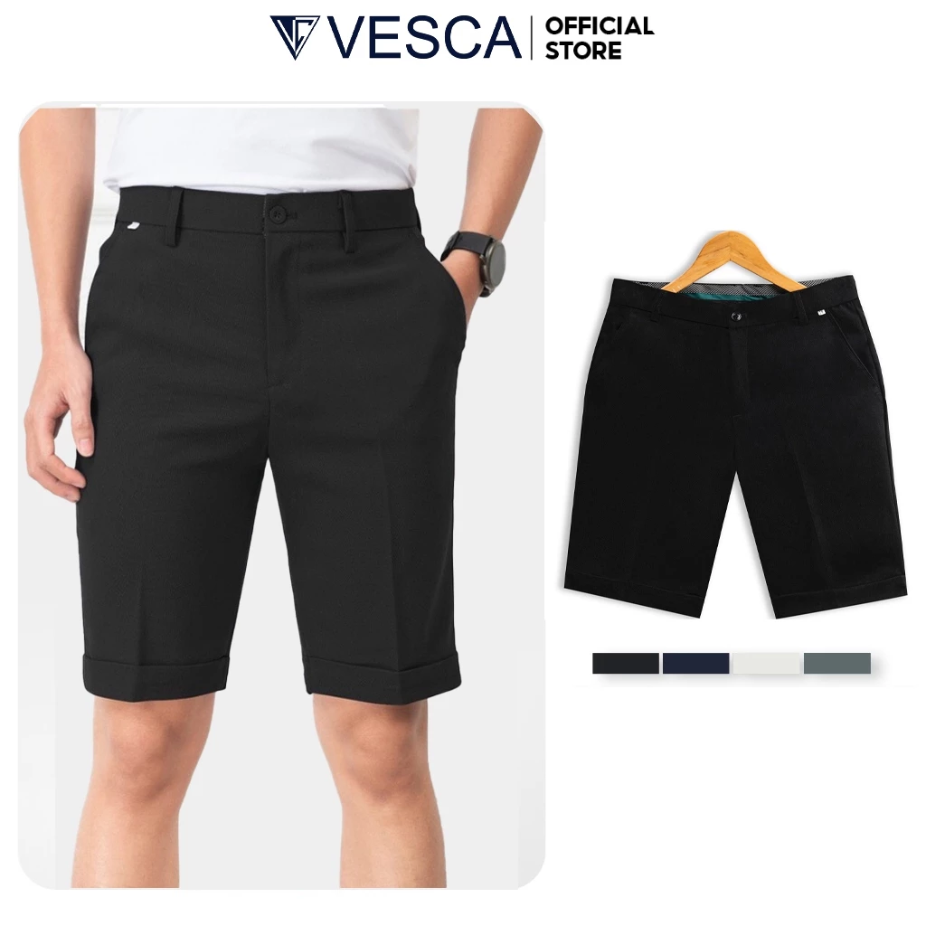 Quần Short Tây Âu Nam Thời Trang Cao Câp Form Đẹp Chất Tuyết Hàn Co Giãn VESCA H17
