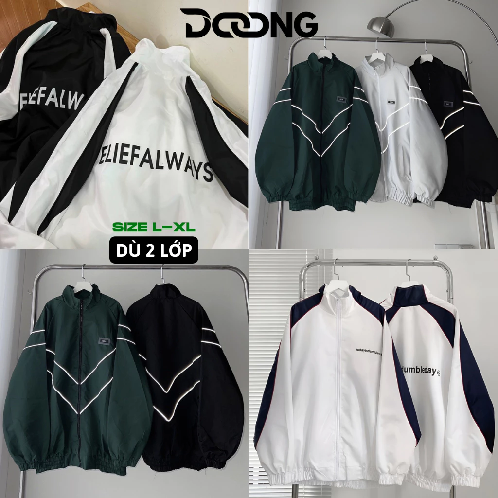 Áo Khoác Dù Nhiều Mẫu Nam Nữ Unisex Ulzzang, Áo Bomber Dù Hot 2 Lớp Form Mặc Đẹp Chống Nắng DOONG