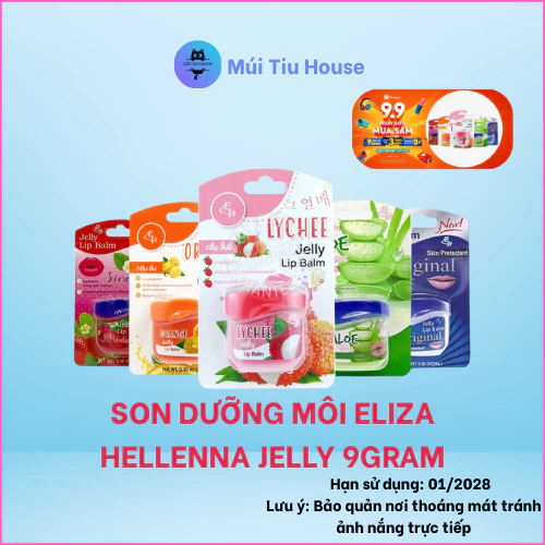 Son Dưỡng Môi Eliza Hellenna Jelly 9g - Hỗ Trợ Cho Môi Khô, Nứt Nẻ, Dưỡng Ẩm, Làm Mềm