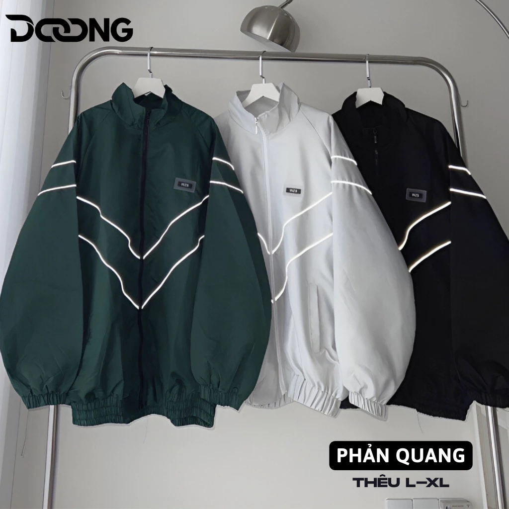 [XẢ HÀNG] Áo khoác dù WZS THÊU Chữ Ulzzang Nam Nữ Unisex Hot Form Rộng 2 Lớp Bomber Jacket BM293 DOONG