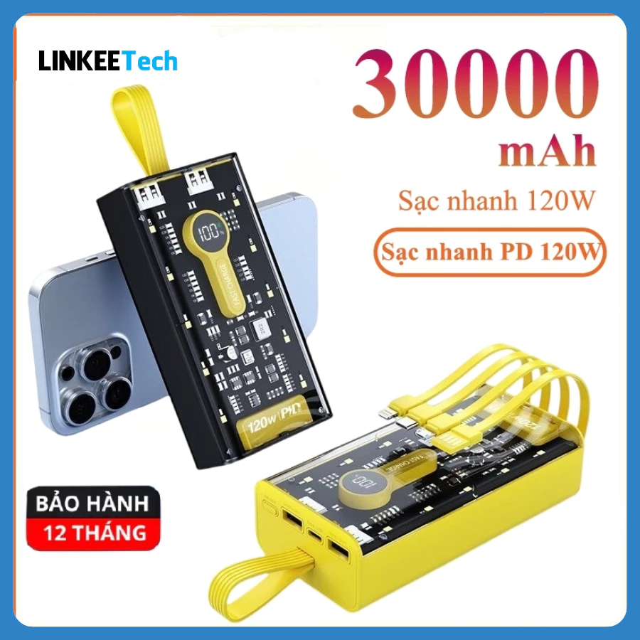 Sạc Dự Phòng Dung Lượng 10000mah 30000mah Cao Cấp 2025 ,Chính Hãng , Nhỏ Gọn Thời Trang, Bảo Hành 12 Tháng