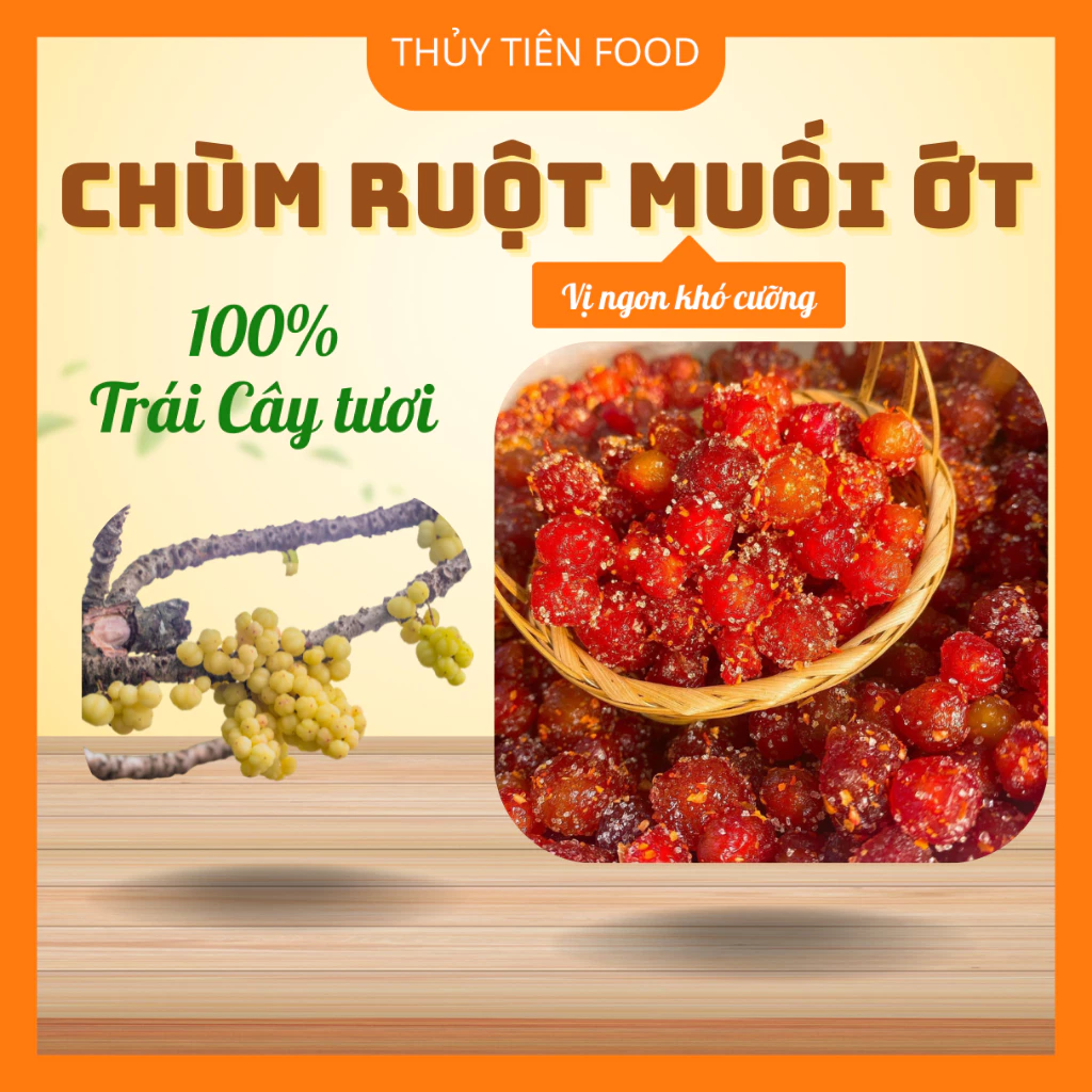 THUYTIENFOOD Chùm Ruột Muối Ớt – Ăn Vặt Chua Cay Ngon