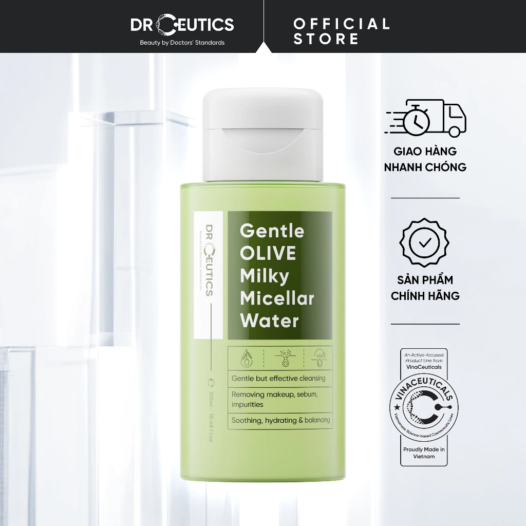 Nước Tẩy Trang Dạng Sữa Olive - Gentle OLIVE Milky Micellar Water Dành Cho Mọi Loại Da, Da nhạy cảm 310ml