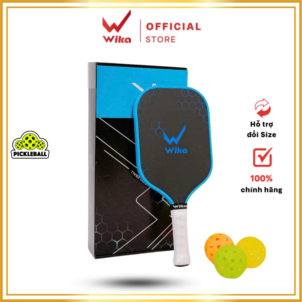 Vợt Pickleball Wika Vigor Chính Hãng ,Siêu Nhẹ, Độ Nhám tiêu chuẩn, bản 14mm
