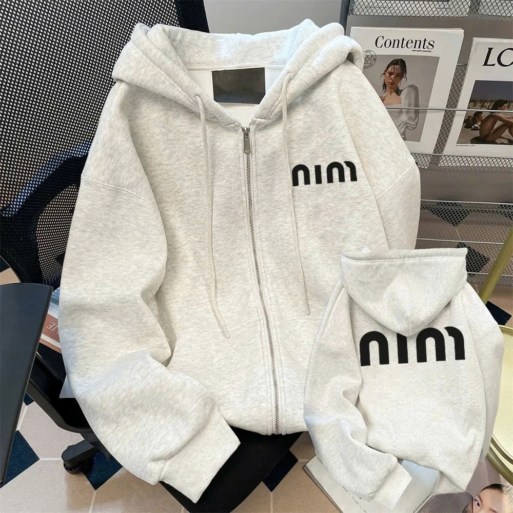 Áo Khoác Nỉ Hoodie Zip Khóa Kéo/ Sweater CHỮ NIM Có Túi Trong Form Rộng Nam Nữ Chất Bông Mũ To 2 Lớp