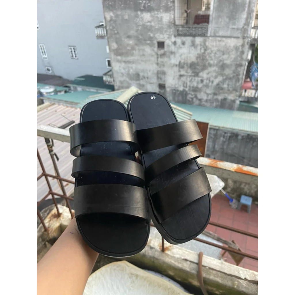 Dép nam cao su 3 quai-2quai-1bản.dép xăng đan,quai hậu nam 100% làm từ cao su trống trơn ko ngấm nước
