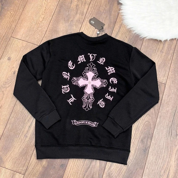 Áo Nỉ Sweater Chrome Hearts Unisex In Hoạ Tiết Sắc NetNam Nữ In Logo Hai Mặt Siêu Đẹp Chất Liệu Nỉ Bông Cao Cấp Dày Dặn
