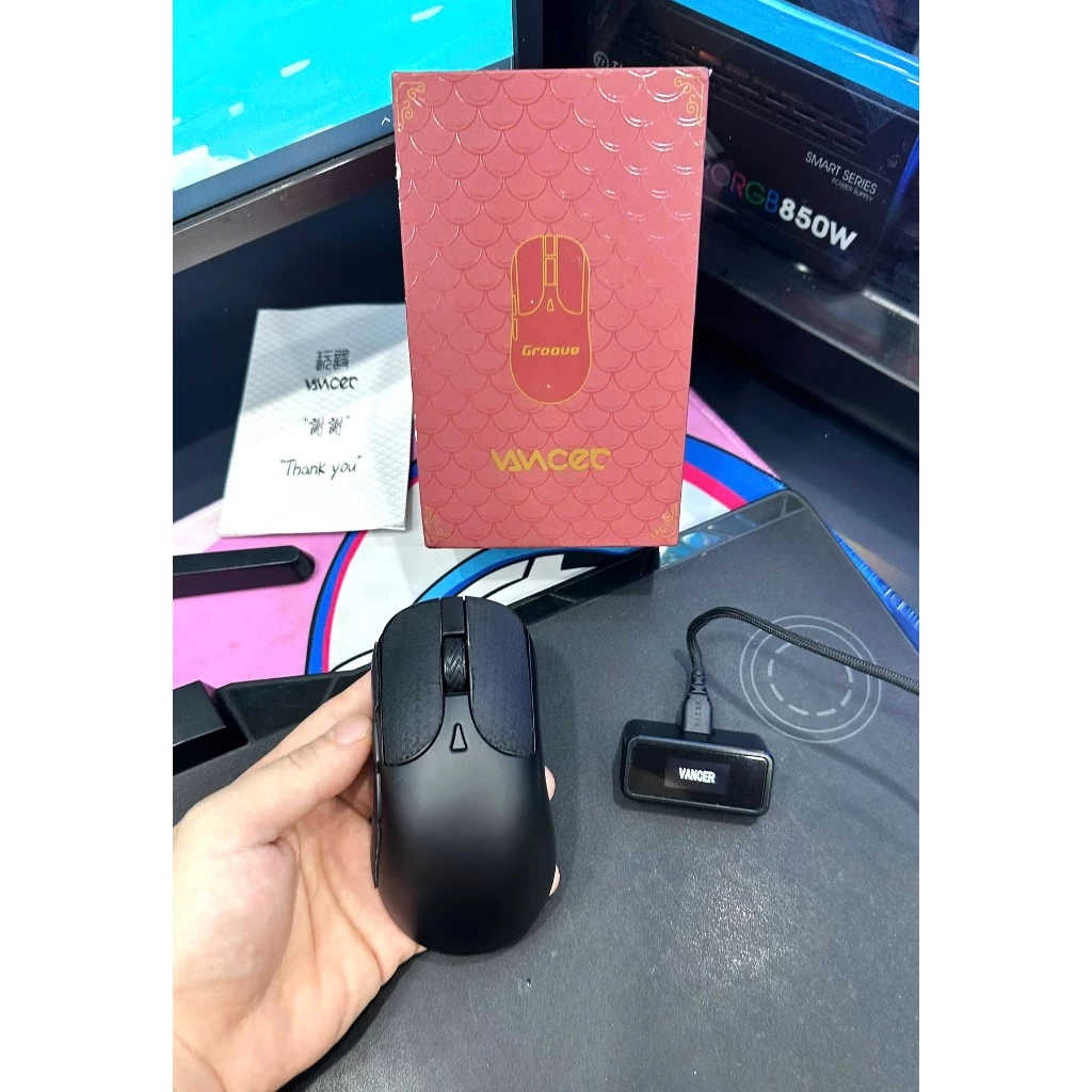 Chuột gamig siêu nhẹ Vancer Groove kèm dongle LCD 4KHz Polling Rate , giá rẻ nhất thị trường