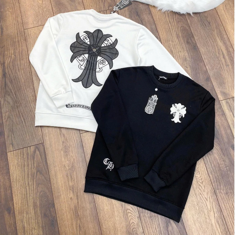 Áo Nỉ Sweater Chrome Hearts Unisex In Hoạ Tiết Sắc NetNam Nữ In Logo Hai Mặt Siêu Đẹp Chất Liệu Nỉ Bông Cao Cấp Dày Dặn