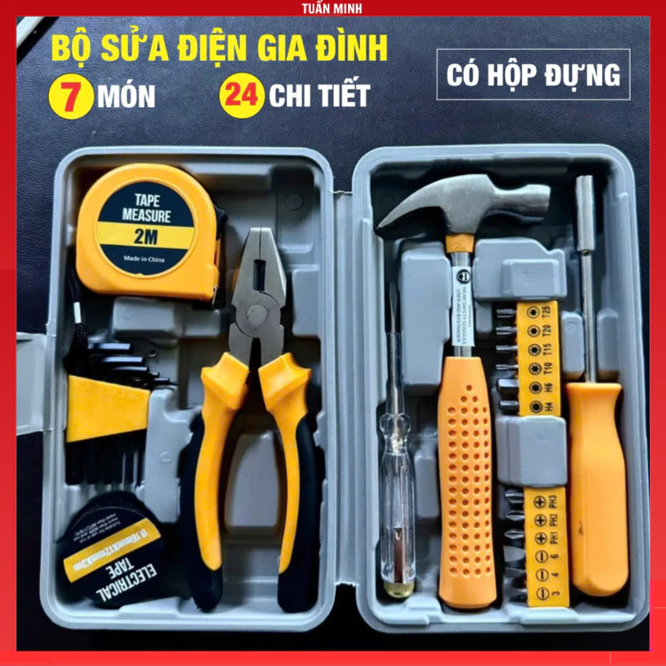 Bộ Dụng Cụ Sửa Chữa 7 Chi Tiết, Dụng Cụ Sửa Chữa Tua Vít Đa Năng Bu Lông Ốc Vít Loại 1 Thiết Kế Đơn Giản Tiện Dụng