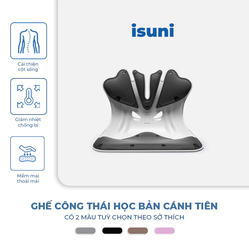 [BẢN CÁNH TIÊN] Ghế Chỉnh Tư Thế Ngồi Chính Hãng ISUNI – Chống Gù, Hỗ Trợ Cột Sống, Ngồi Không Mỏi