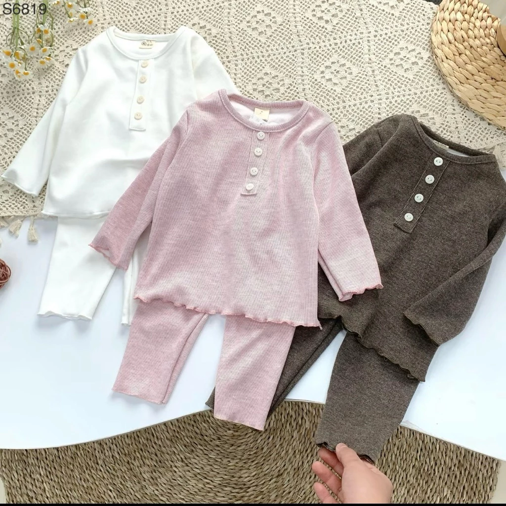 [VẢI ĐẸP] BỘ LEN LÔNG THỎ DÀI TAY MỀM MỊN MẶC MÙA THU ĐÔNG