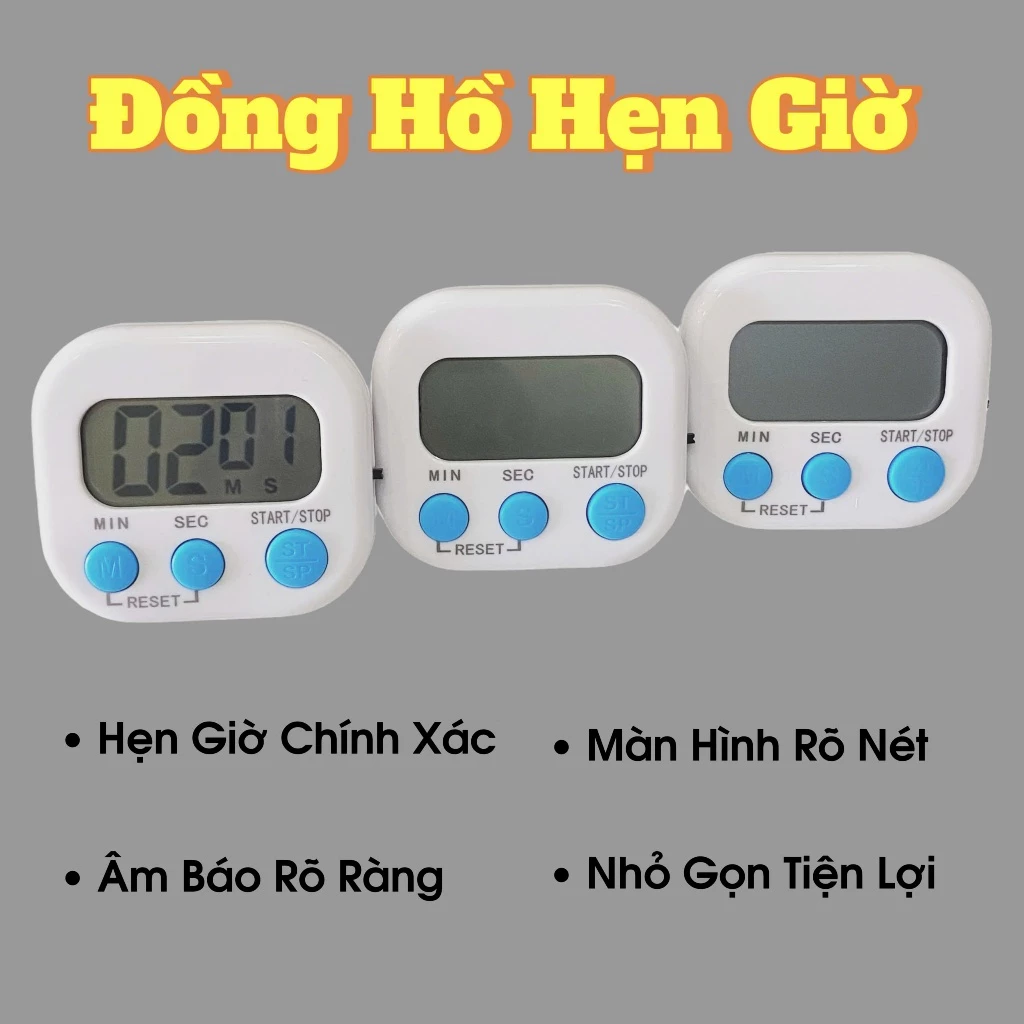 Đồng Hồ Hẹn Giờ Cầm Tay Đơn Giản, Tiện Lợi