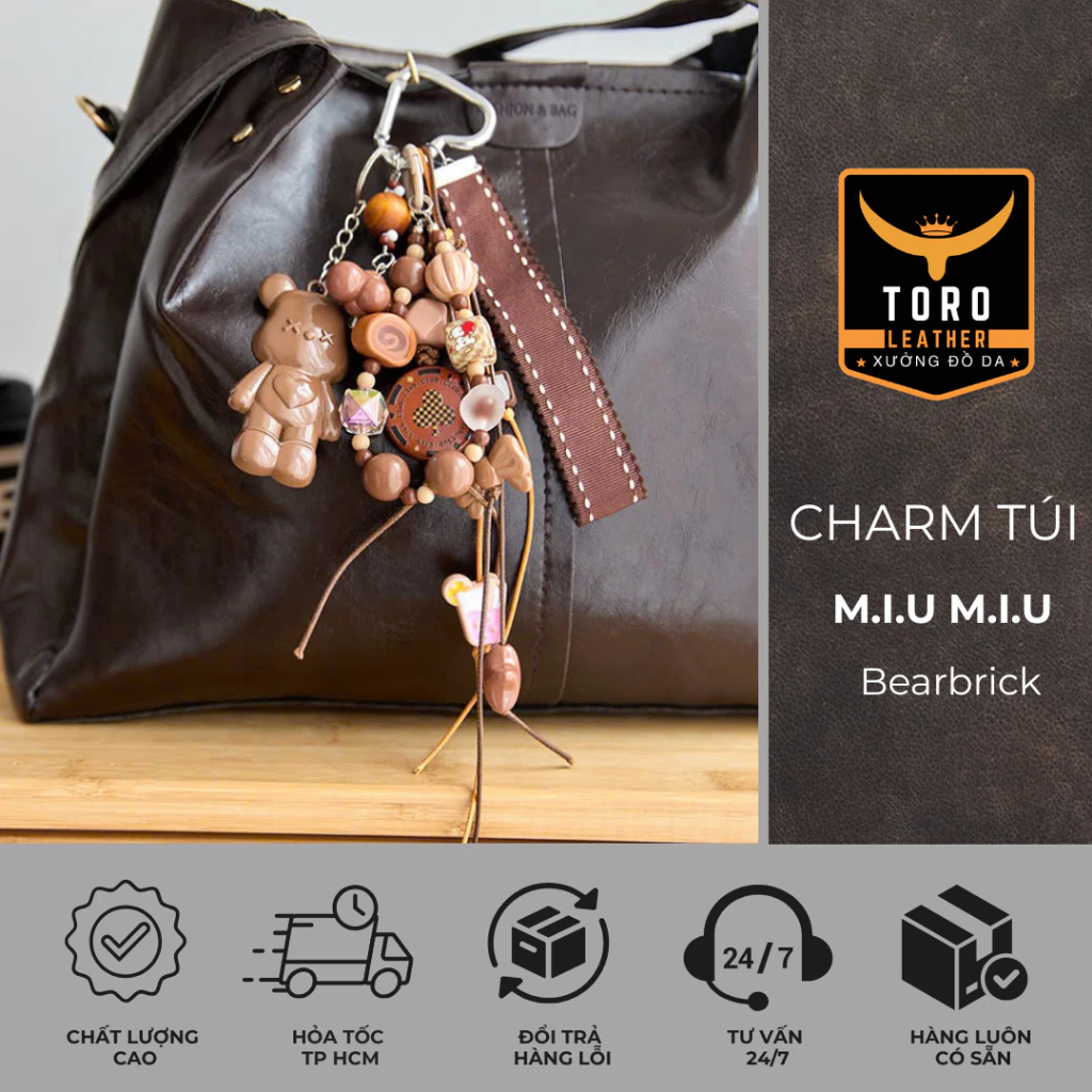 CHARM Bearbrick (Hàng có sẵn HCM) - Charm túi xách hot trend 2025