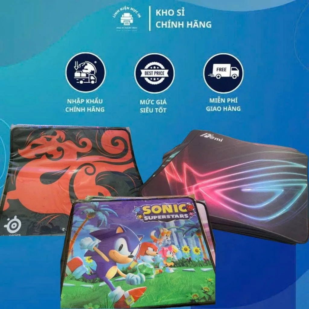 Lót chuột máy tính lớn gaming  kê tay kích thước 25x30 2mm và 3mm đủ kích thước h