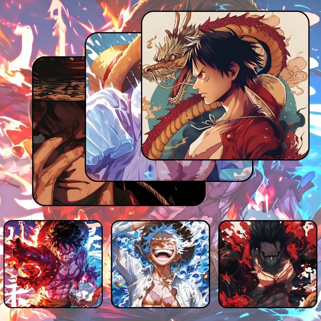 Bàn Di Chuột, Tấm Lót Chuột MONKEY D LUFFY ONE PIECE Gaming Size 45x40cm / 35x30cm / 26x21cm Chống Trượt, Bền Đẹp