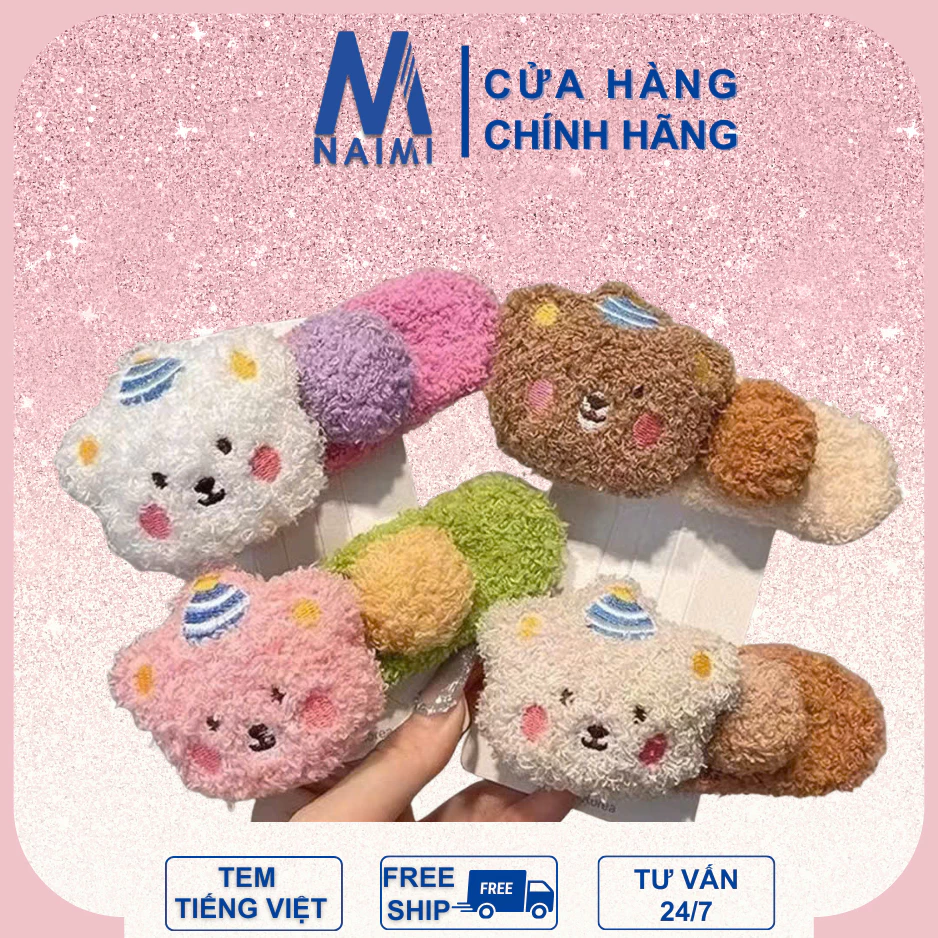 Kẹp tóc hình gấu to, kẹp tóc dễ thương, phụ kiện tóc cao cấp CHU CHU