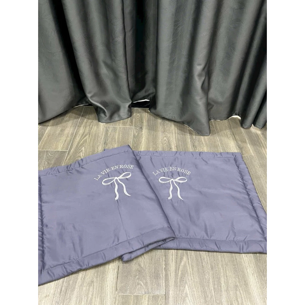 Vỏ gối nằm cotton lụa trần nơ lót bông hiện đại sang trọng size 48x68cm