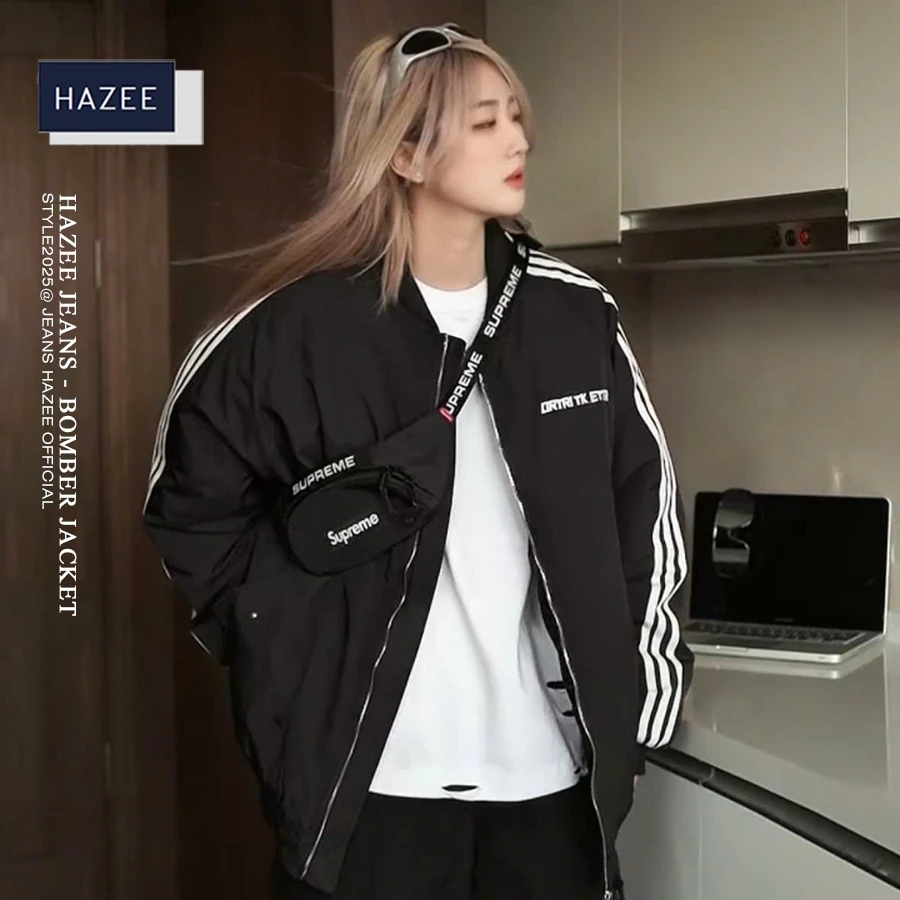 Áo khoác GIÓ Nam nữ HAZEE - Áo Khoác trần bông(FORM RỘNG) STYLE 2025
