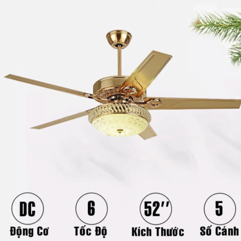 Quạt Trần 5 Cánh Lõi Đồng Mart.home Chạy Êm 6 Cấp Độ Gió 3 Chế Độ Đèn Điều Khiển Từ Xa Bảo Hành 10 Năm Mã 02