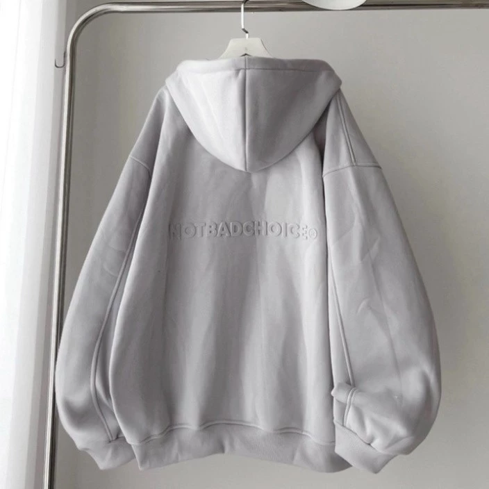 Áo Zip Nỉ Unisex Form Rộng NOTBADCHOICE Dây Kéo Hai Chiều Phá Cách Hot Trend -  Boutique