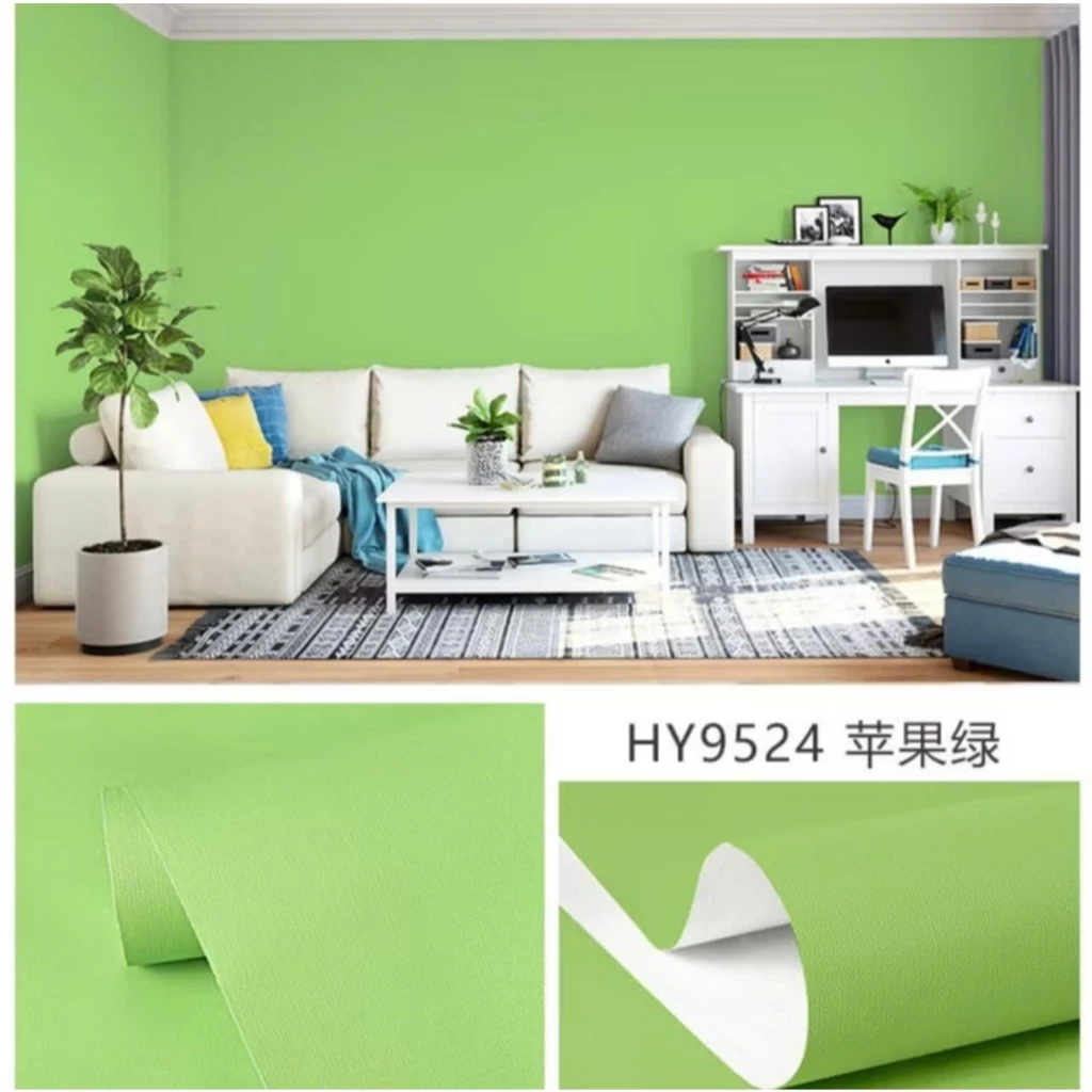 GIẤY DÁN TƯỜNG XANH LÁ KHỔ 45cm*10 mét