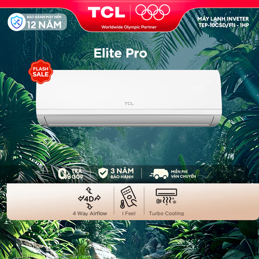 Máy lạnh TCL Elite Series Inverter Series -TEP-4CSD/F1I - Tiết Kiệm Điện - Mới 2025