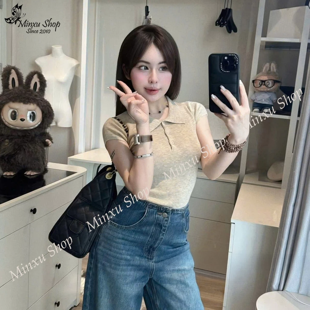Áo Polo Len Nữ Màu Trơn Chất Len Mềm Mịn Hàng QC Minxu Shop POLO39