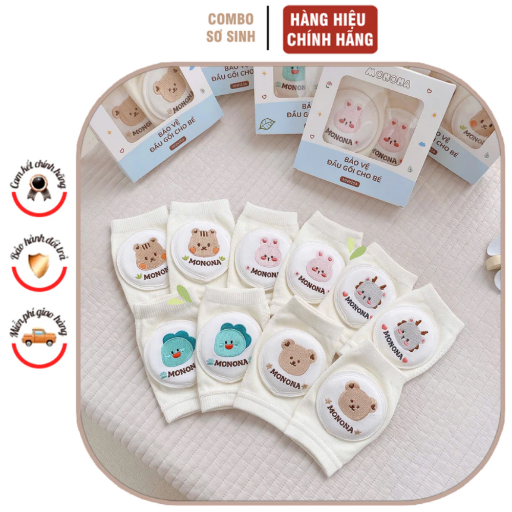 Miếng Lót Bảo Vệ Đầu Gối Cho Bé Tập Bò, Chất Liệu Coton Mềm Mịn An Toàn Cho Bé Hanghieuchobe