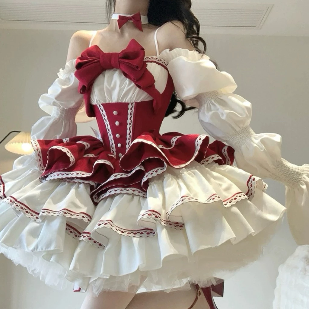 584 - Đầm Corset Công Chúa Tay Dài Xoè Bông Cao Cấp