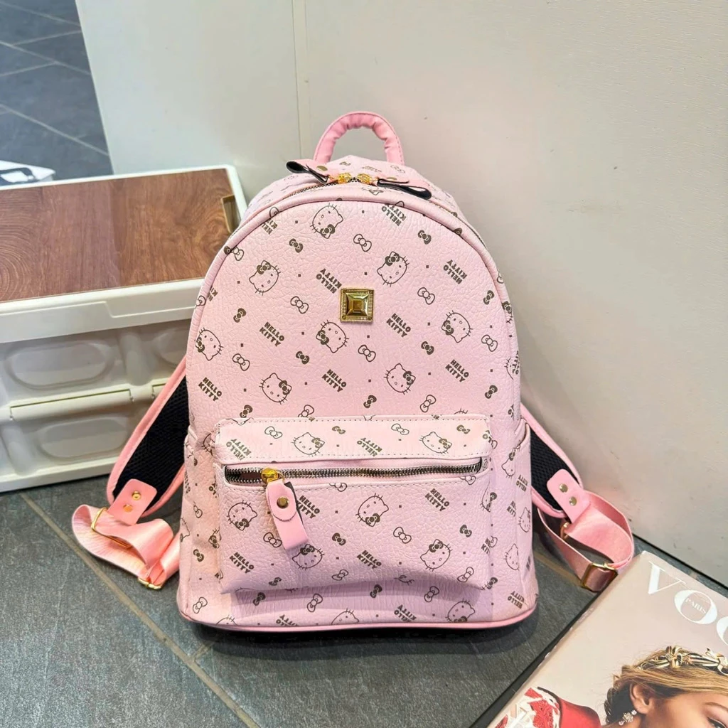 Balo da đi học Hello Kitty Hàn Quốc basic cặp sách đi chơi đi du lịch đựng laptop thời trang Unisex Bag BL12
