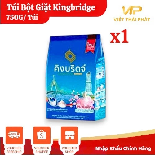 Túi Bột giặt Kingbridge | Việt Thái Phát - Hàng Thái chính hãng (750g/túi)