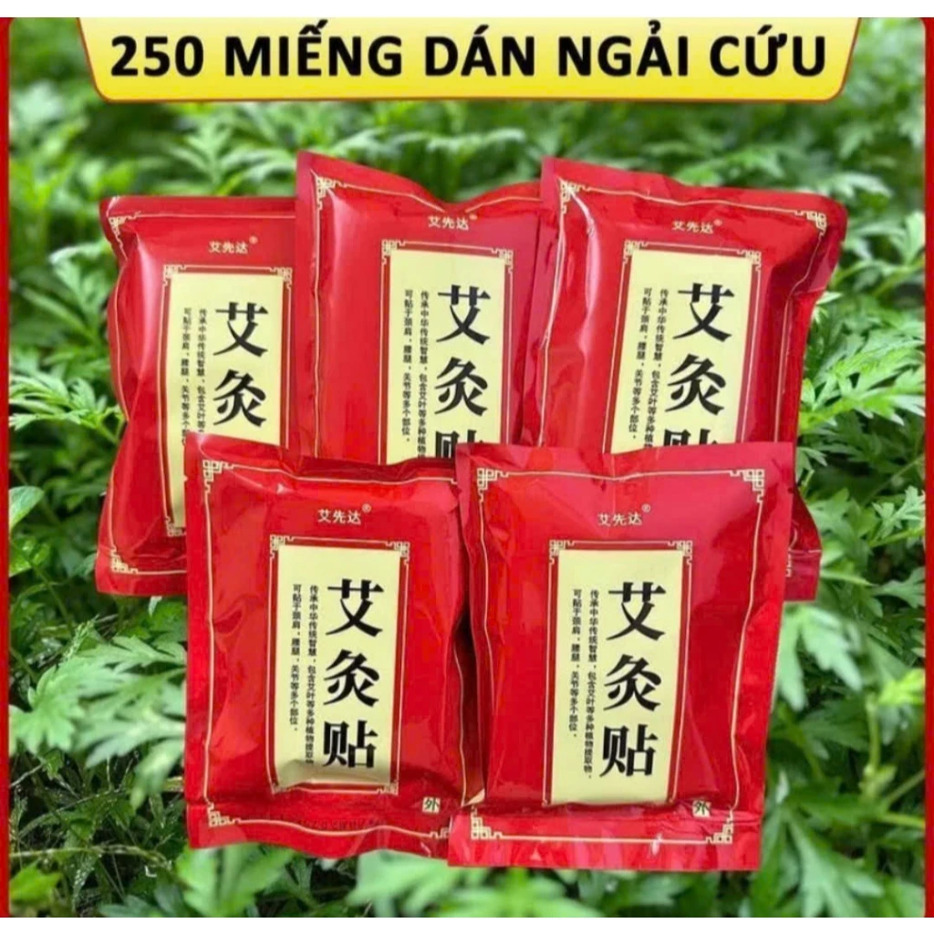 Combo 5 Gói Miếng Dán Đông Y Cao Dán Sinh Nhiệt Ngải Cứu -  Gói 50 Miếng