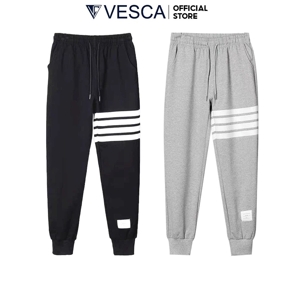 Quần Dài Nam Jogger Tổ Ong Thoải Mái Thời Trang In 3 Sọc Siêu Đẹp VESCA P1