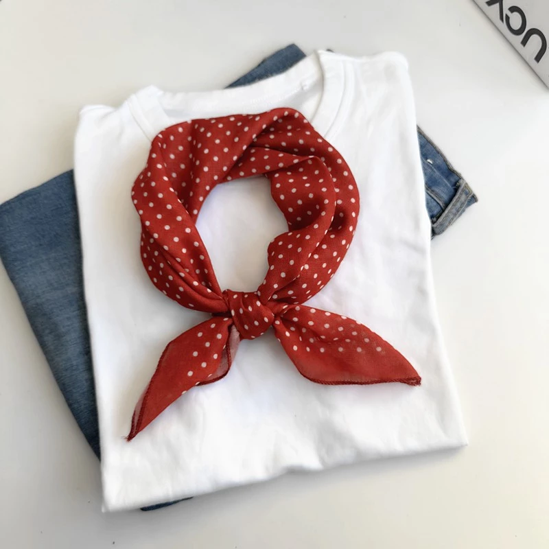 Khăn Bandana/Turban Chấm Bi Cao Cấp – Phụ Kiện Quàng Cổ, Trùm Đầu Đi Biển, Phong Cách Retro Thời Thượng