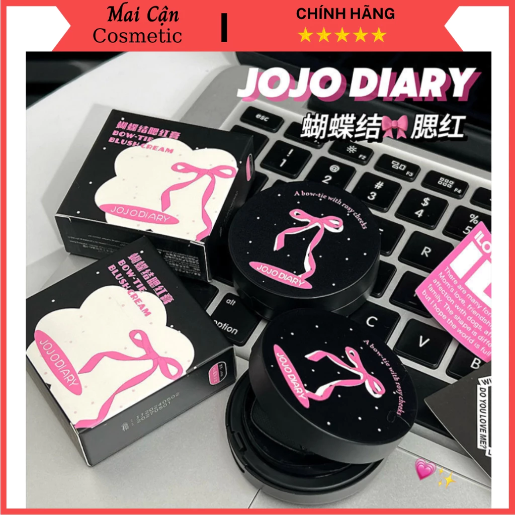 Phấn Má Hồng Dạng Kem Mịn Lì, Má Hồng Blush Cushion Cream Jiujiu Diary Light Soft Matte