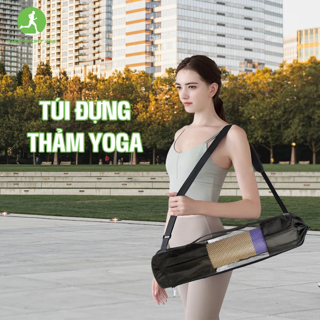 Túi đựng thảm TPE yoga 6-10mm, túi đựng thảm cao su PU