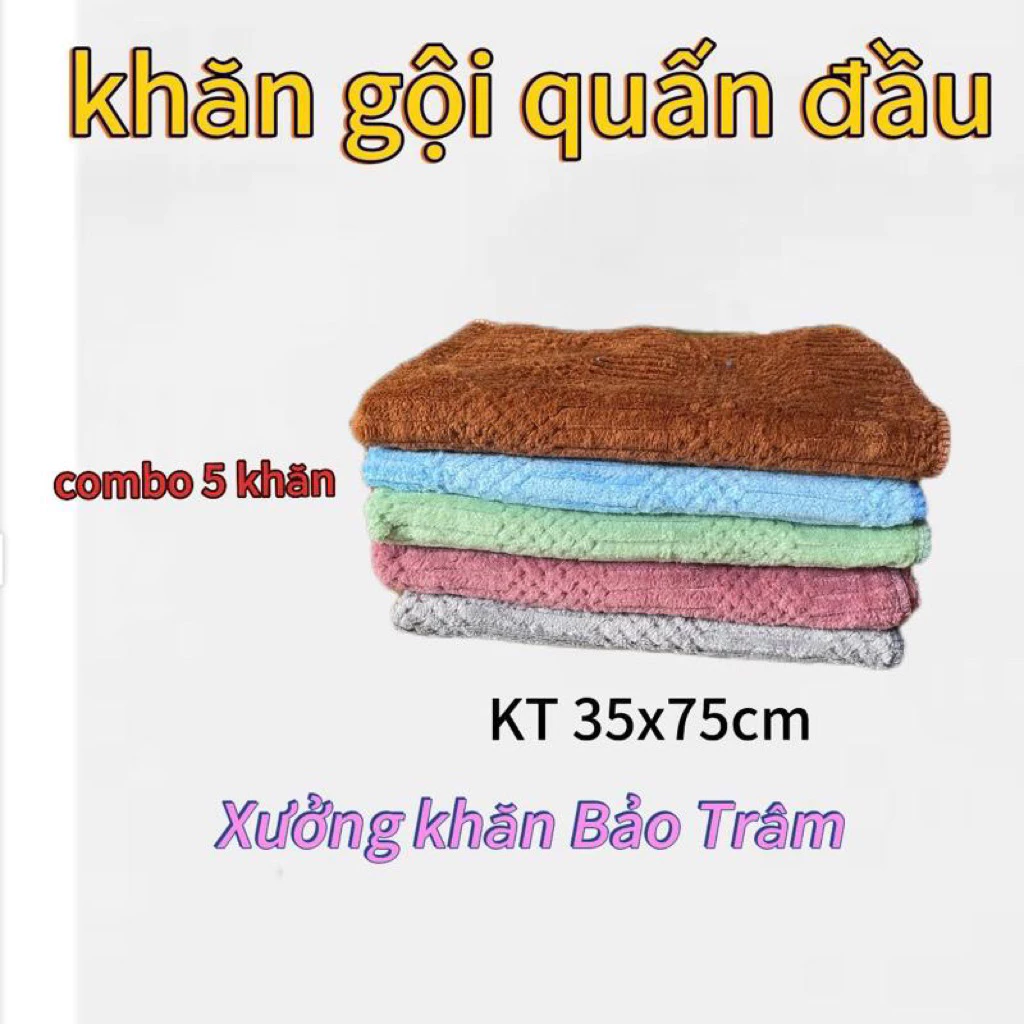 Khăn gội lông cưu  mềm kt 35x75 dày hai lớp
