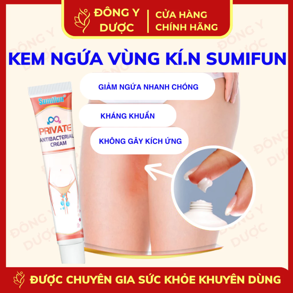 Kem SUMIFUN - Giảm Ngứa, Chàm, Viêm Da, Dưỡng Ẩm Vùng Kín Nhạy Cảm