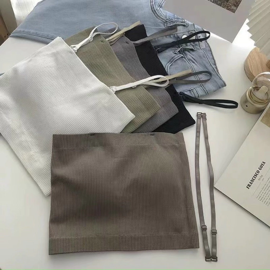 [HOT] Áo bra tăm cao cấp tháo được dây, Áo lót vest ngang ngực dạng ống 2 dây có miếng lót ngực  EVA401