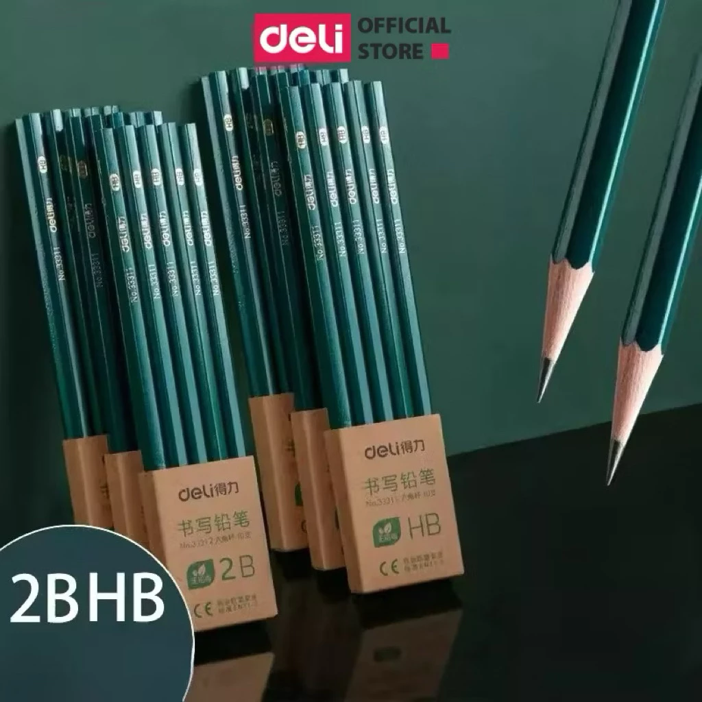 Combo 10 bút chì DELI lục giác cho bé - MẦM STORE