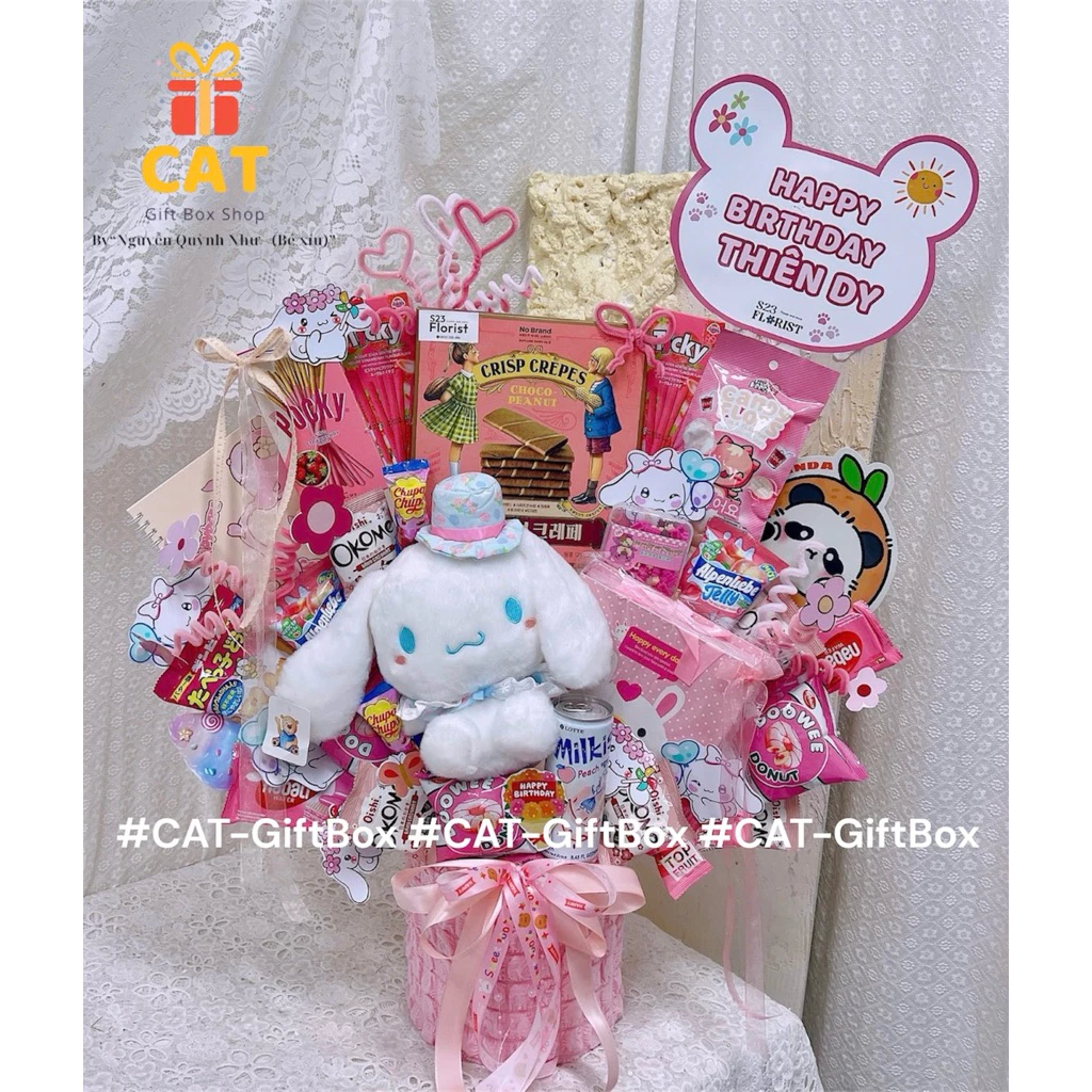 hoả tốc 💗 Set quà Cinamoroll màu hồng - quà tặng sinh nhật bé gái - gấu bông Cinnamoroll ( ngẫu nhiên)