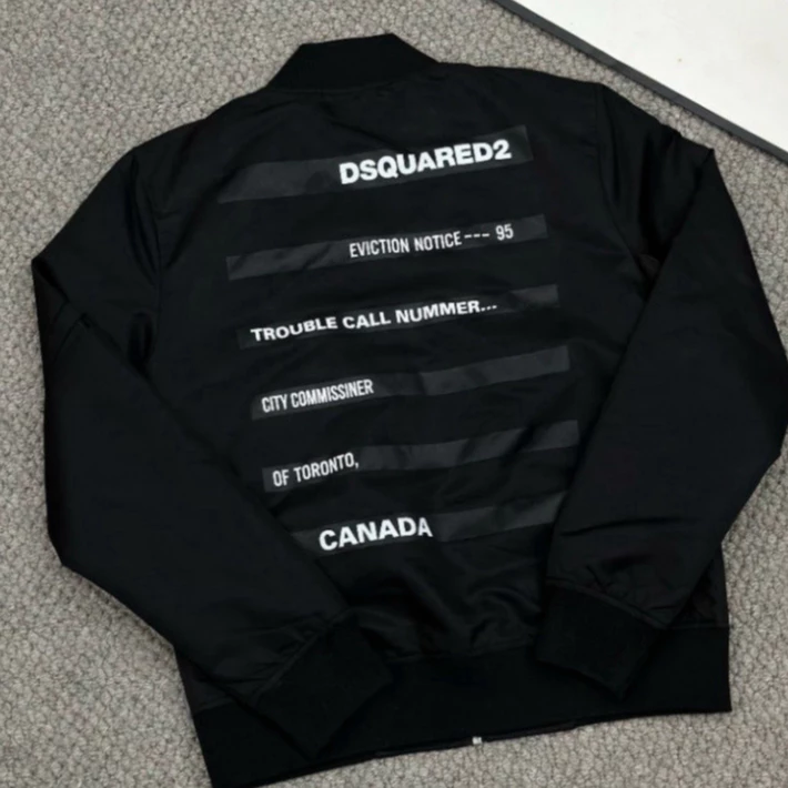 Áo Khoác Gió dsq canada màu black 2 lớp. áo bomber gió hot trờ đông thời thượng 018  Hot Trend Boy Phố 2025 Hot Tr