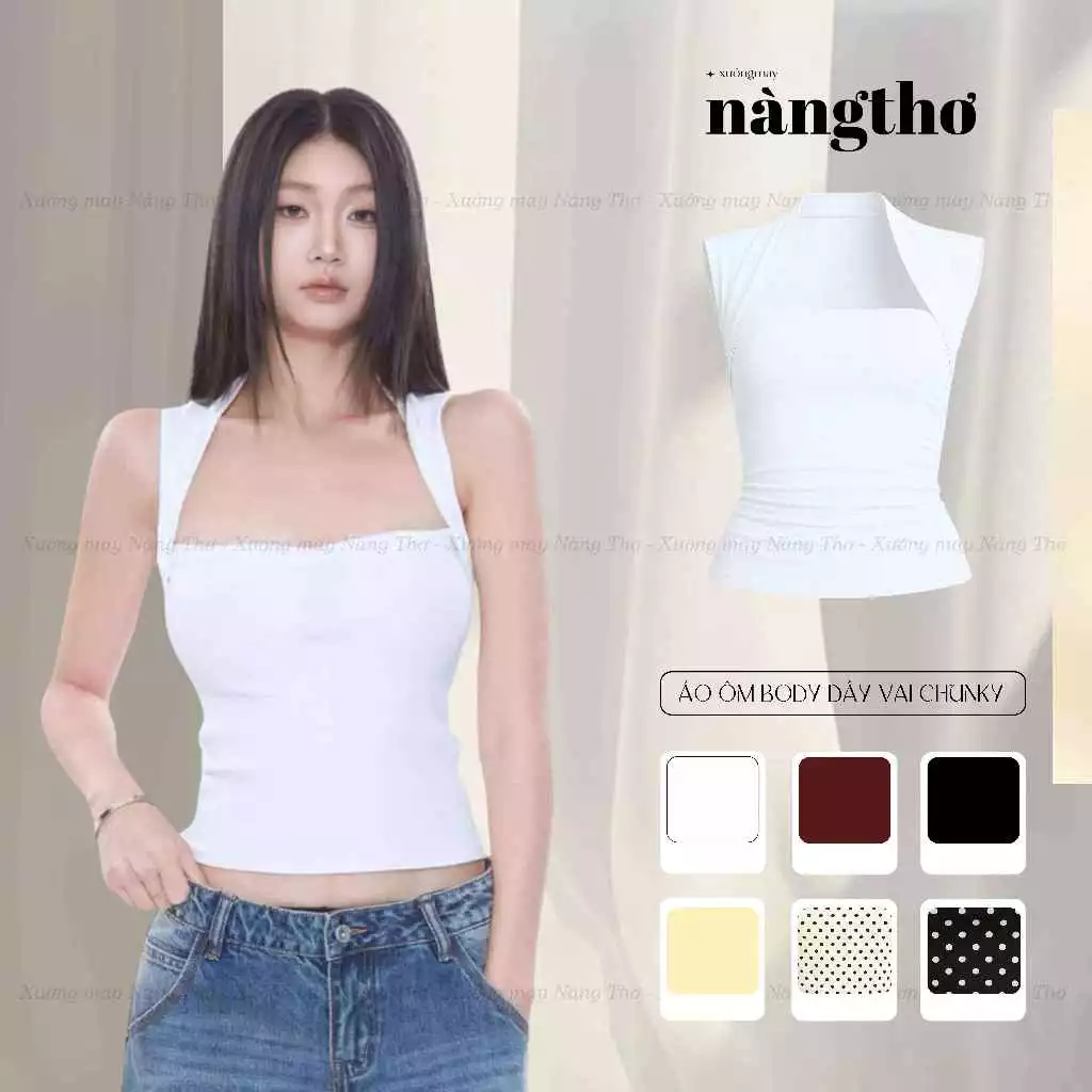 380 Áo Kiểu Nữ Ôm Dáng Nhún Eo Che Khuyết Điểm Chất Thun Cotton Mịn